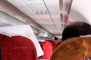 Beim Flug in Indien mit der Jet Airways als Inlandsflug von Delhi nach Bombay.