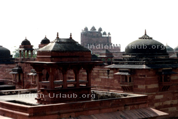 Palast in der Geisterstadt Fatehpur Sikri, Indien - Bundesstaat Uttar Pradesh.