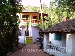 Guesthouse in Goa in einer kleinen Seitengasse in Arambol einem kleinen Fischerort.