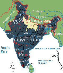 Uttar-Pradesh-Karte-Übersicht