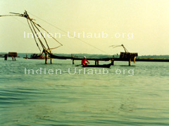 Traditioneller Fischfang in Süd Indien
