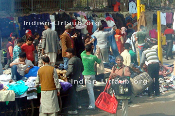 Straßenmarkt in Indien.